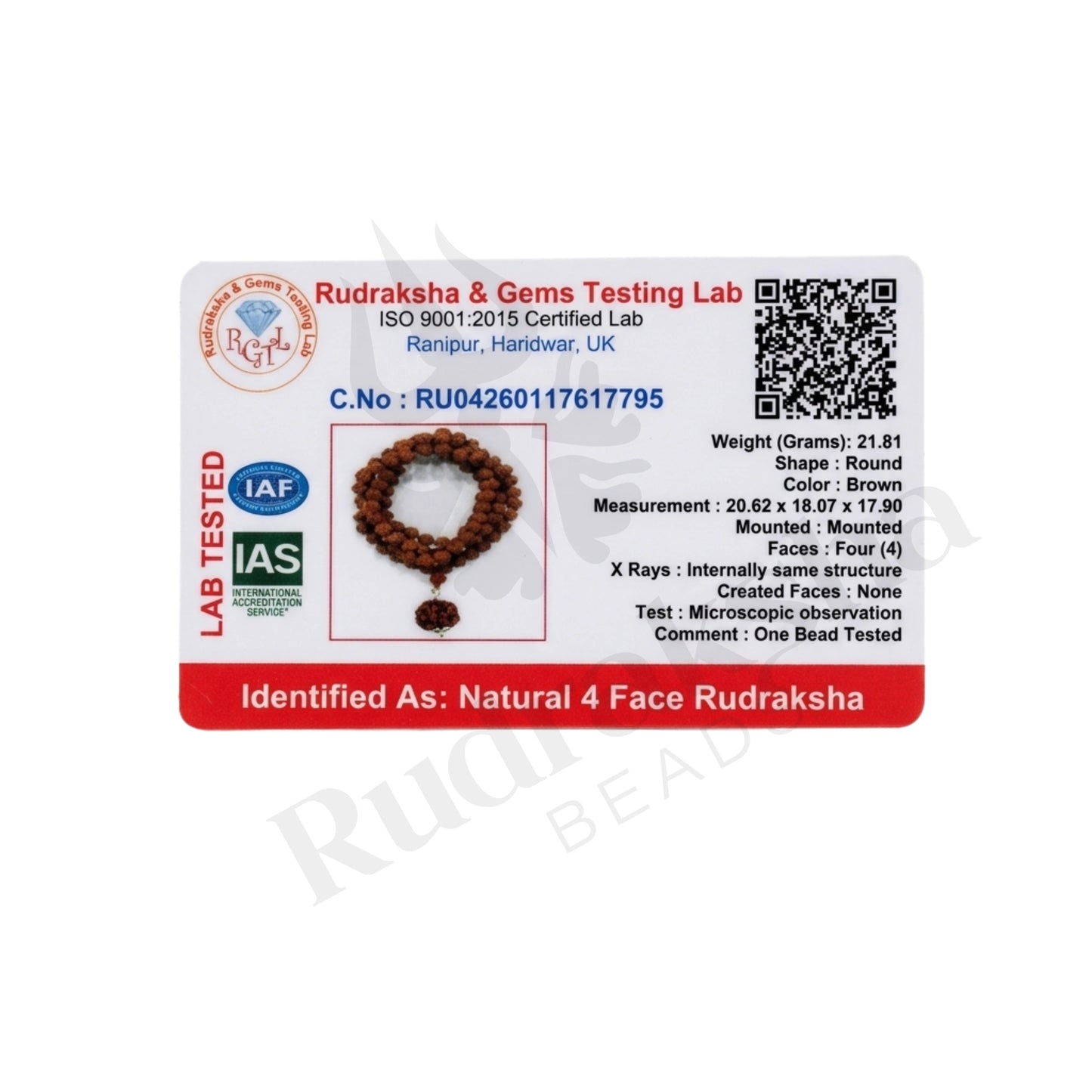 Vedic 4 Mukhi Rudraksha Mala (Nepali)