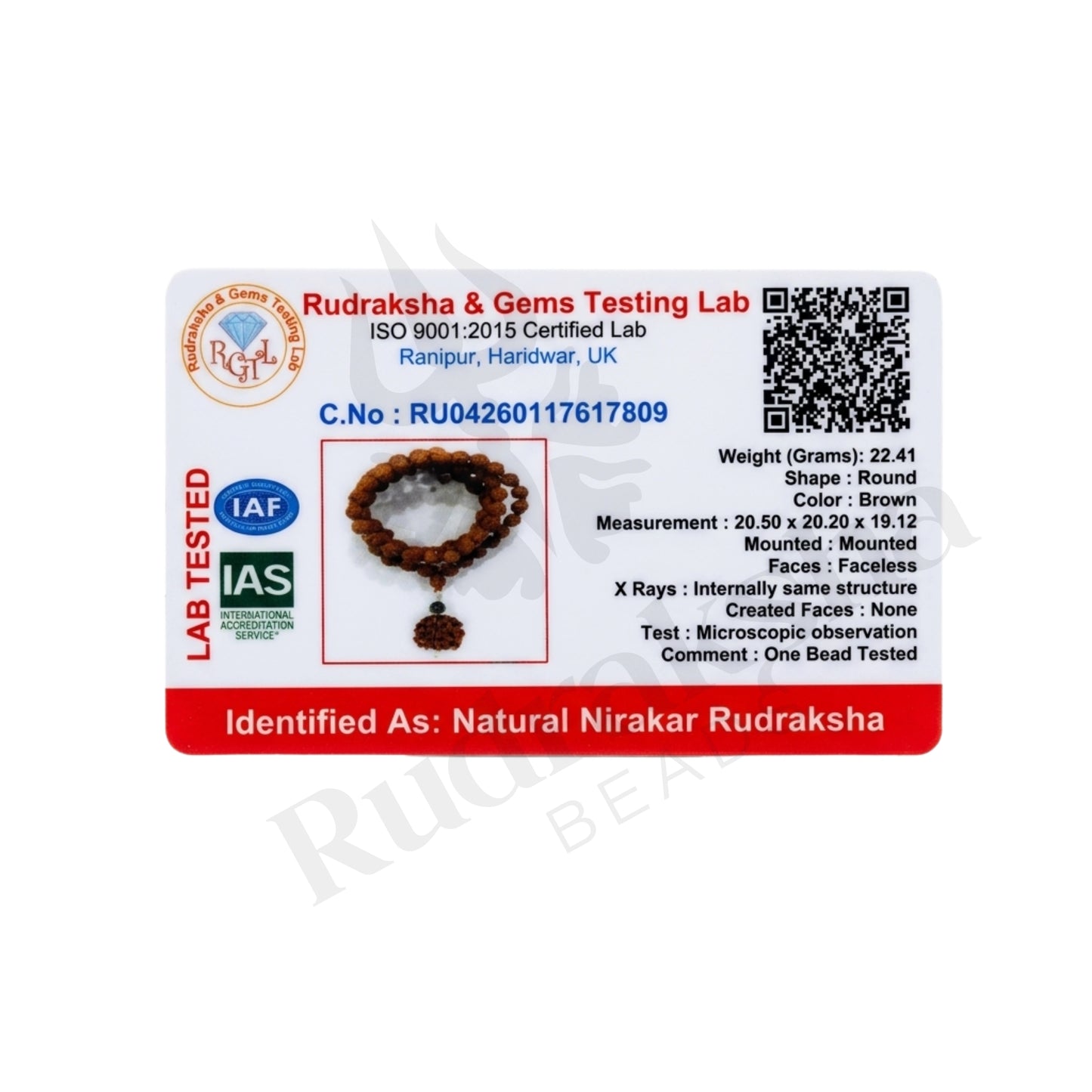 Silent Nirakar Rudraksha Mala (Nepali)