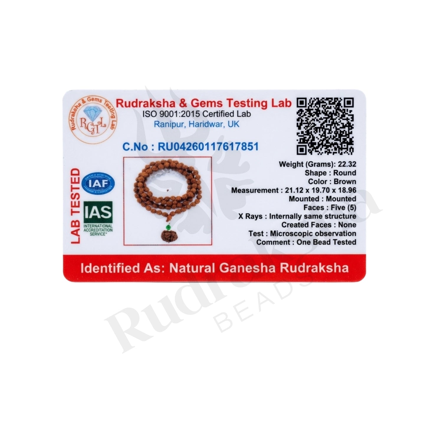 Victory Ganesh Rudraksha Mala (Nepali)