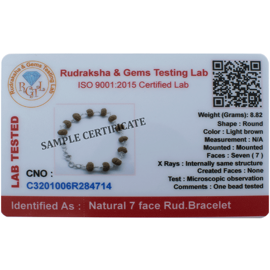 7 Mukhi Silver Bracelet