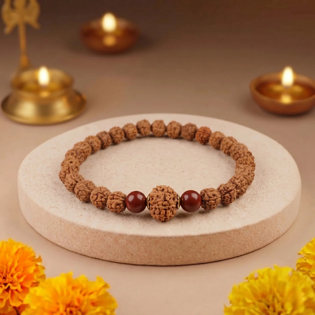 11 MUKHI RUDRAKSHA BRACELET (INDONESIAN) Hanuman Courage Bracelet