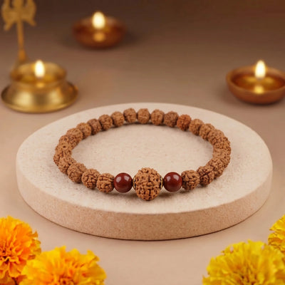 11 MUKHI RUDRAKSHA BRACELET (INDONESIAN) Hanuman Courage Bracelet