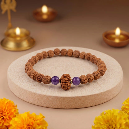 14 MUKHI RUDRAKSHA BRACELET (INDONESIAN) Third Eye Vision Bracelet
