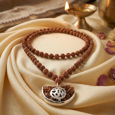 Fusion 1 Mukhi Rudraksha Mala (South Indian)
