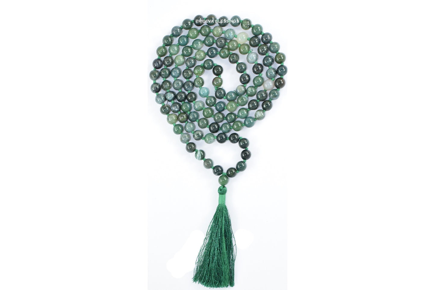 Moss Agate Mala