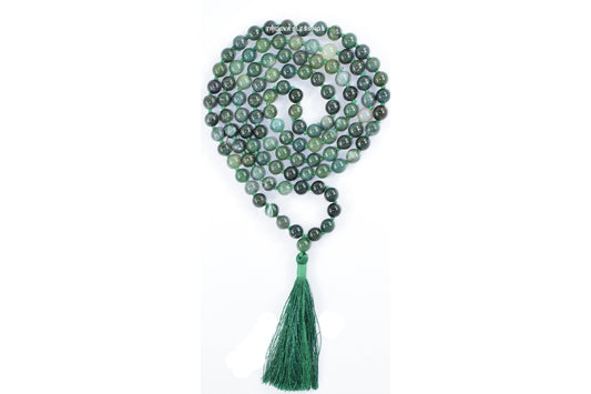 Moss Agate Mala