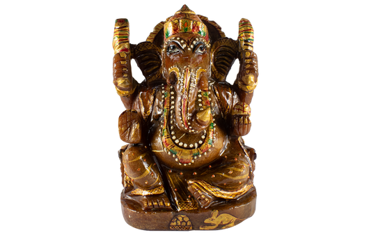 Ganesha Carved in Red Jasper