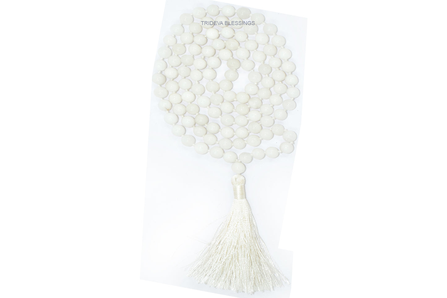 White Agate Mala