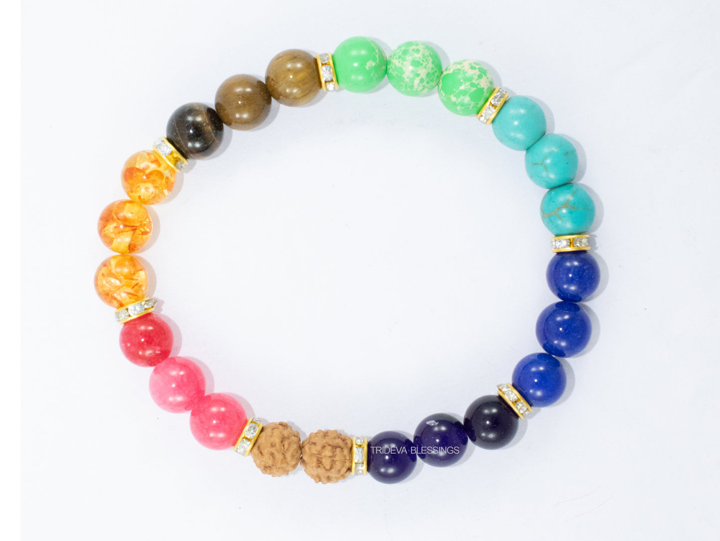 Rudraksha and Stone Bracelet