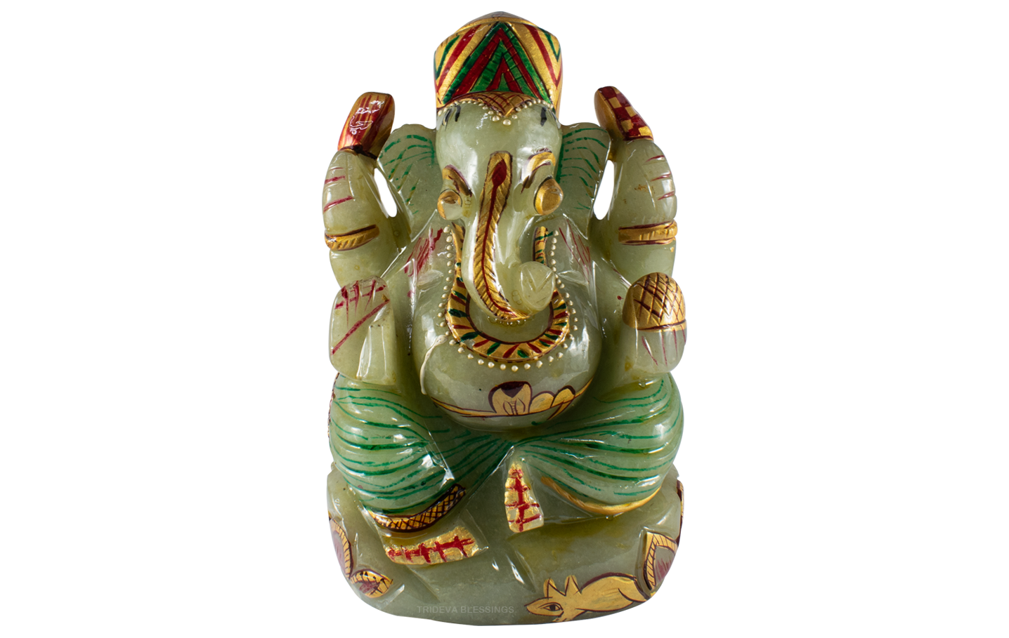 Ganesha Idol in Natural Fluorite