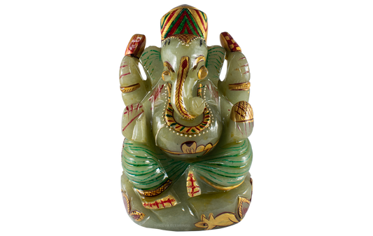 Ganesha Idol in Natural Fluorite