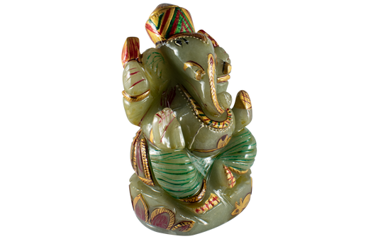 Ganesha Idol in Natural Fluorite