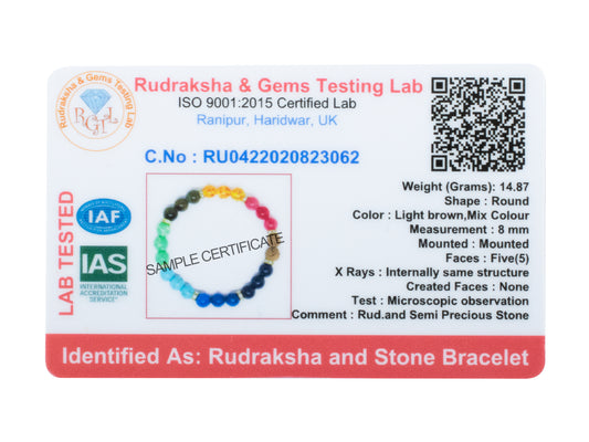 Rudraksha and Stone Bracelet