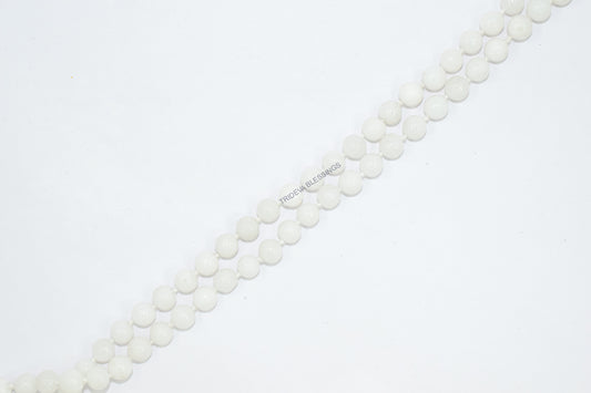 White Agate Mala