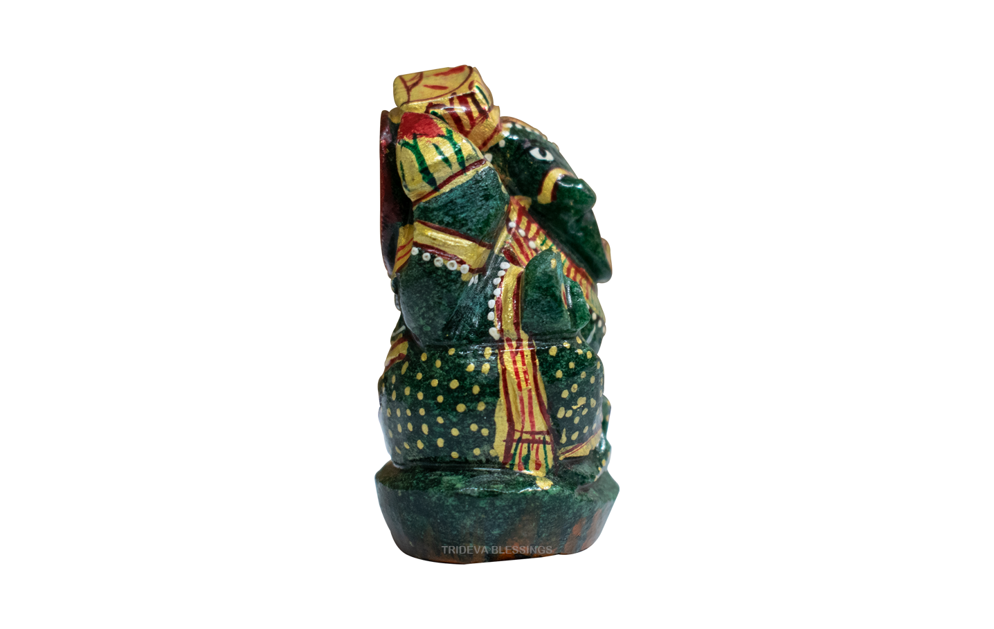 Green Jade Ganesha Idol in 125gm