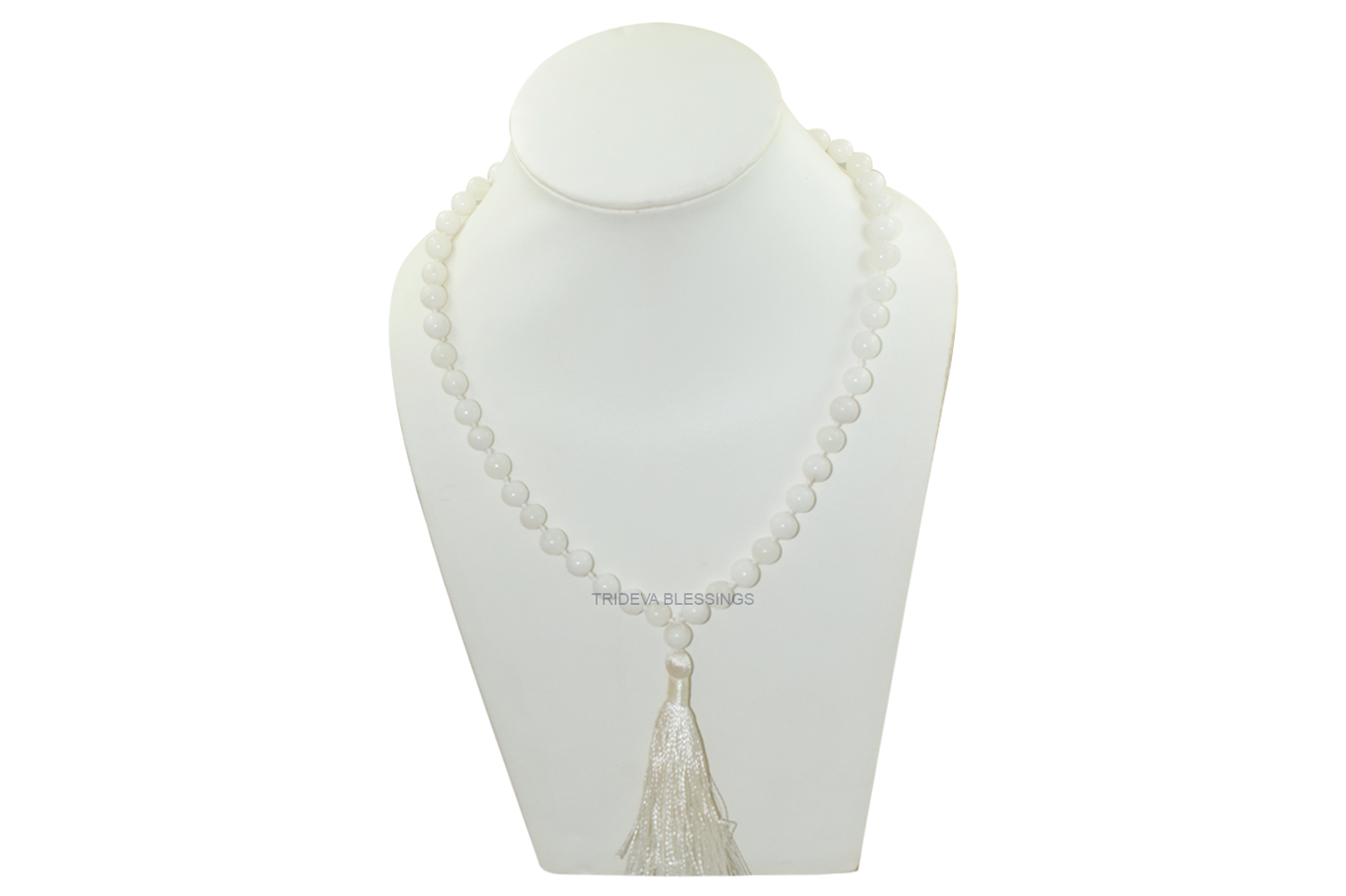 White Agate Mala