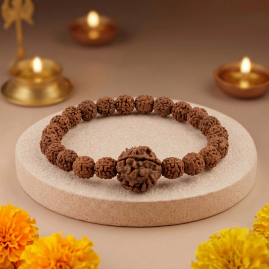 4 MUKHI RUDRAKSHA BRACELET (NEPALI) Vedic Wisdom Bracelet