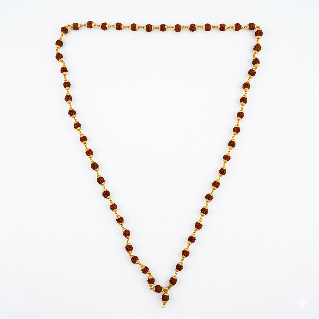 Rudraksha Metal Mala 54+1 | Meditation