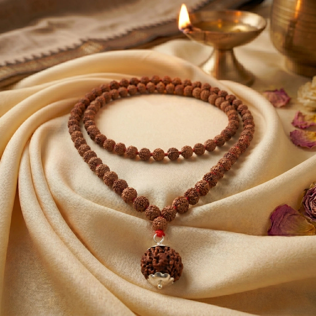 Focus 6 Mukhi Rudraksha Mala (Nepali)