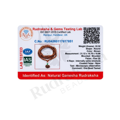 Victory Ganesh Rudraksha Mala (Nepali)