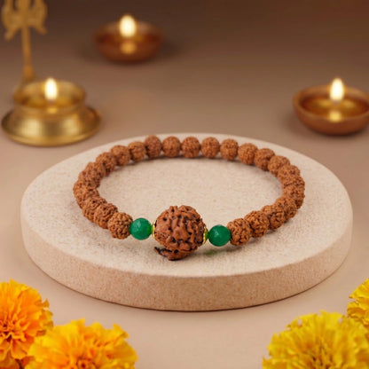 GANESH RUDRAKSHA BRACELET (NEPALI) Obstacle Remover Bracelet