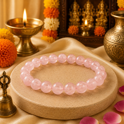 ROSE QUARTZ – Prema Hridaya Quartz Bracelet