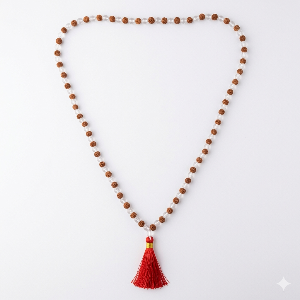 Rudraksha Sphatik Mala | Balance