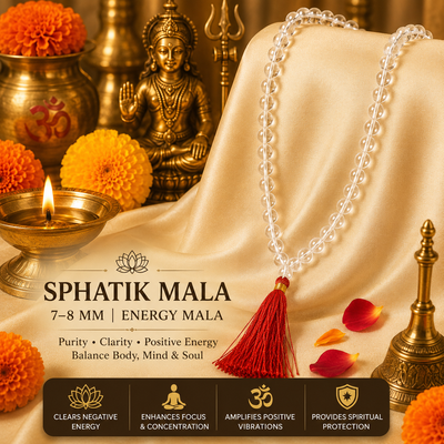 Sphatik Mala 7–8 mm | Energy