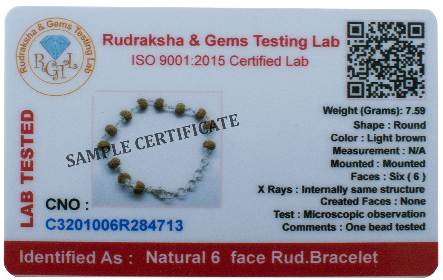 6 MUKHI SILVER BRACELET