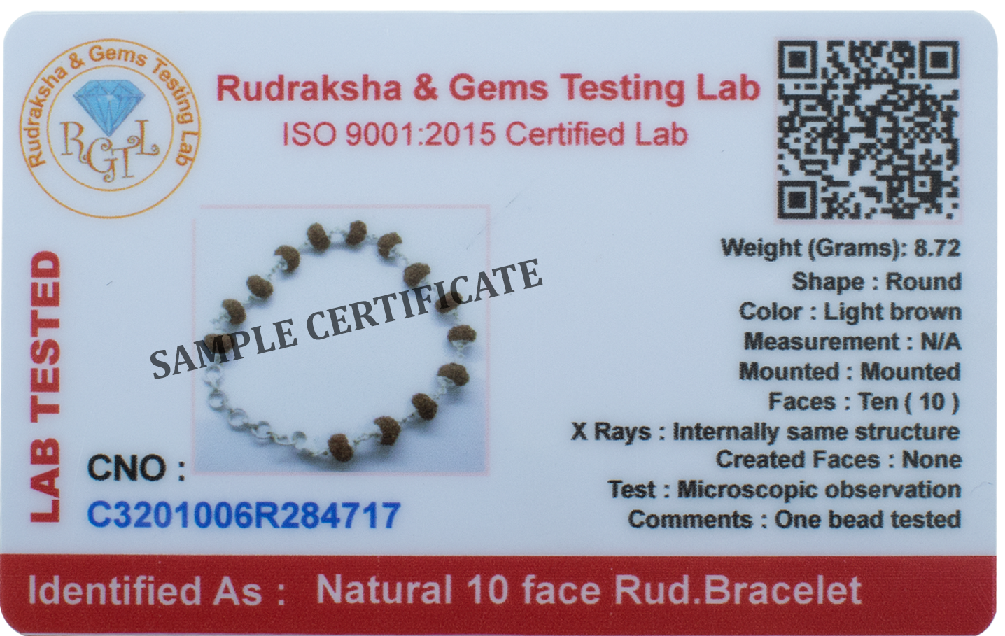 10 Mukhi Bracelet