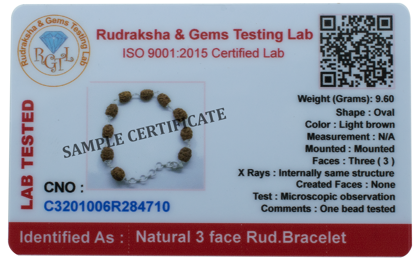 3 MUKHI SILVER BRACELET