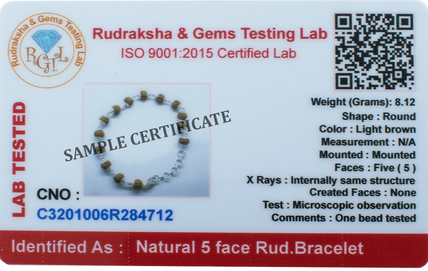 5 MUKHI SILVER BRACELET