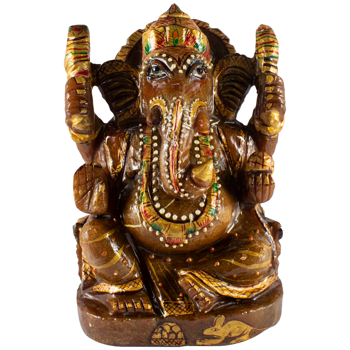 Ganesha Carved in Red Jasper