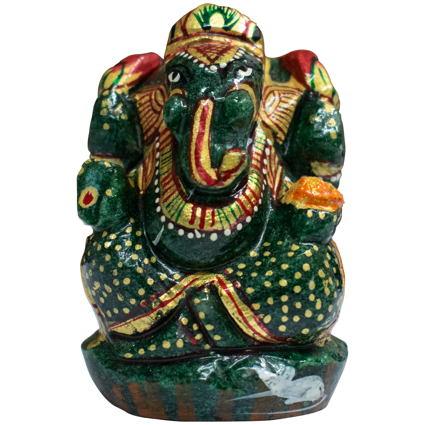 Green Jade Ganesha Idol in 125gm