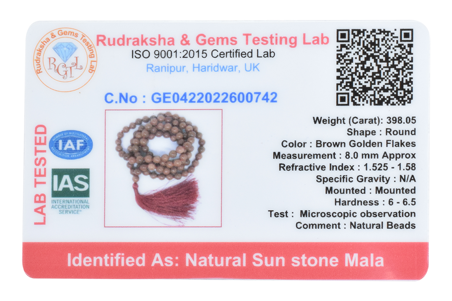 Sunstone Mala