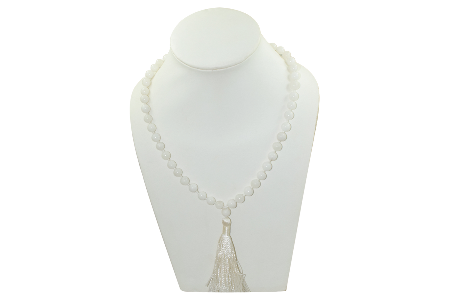 White Agate Mala
