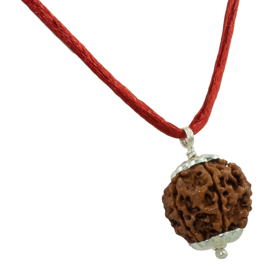 6 MUKHI SILVER PENDANT